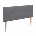 Testiera imbottita DHOME in similpelle grigia di lusso 160x105cm