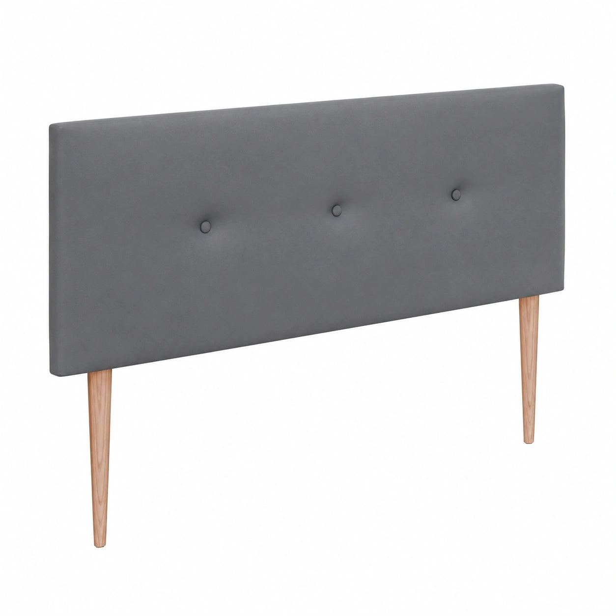 Testiera imbottita DHOME in similpelle grigia di lusso 160x105cm