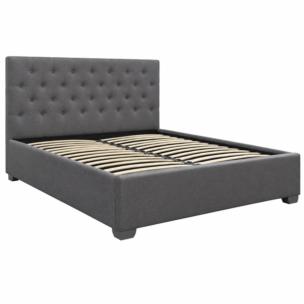 Letto Contenitore Matrimoniale TINO 140x190 cm Grigio Elegante