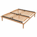 Letto Matrimoniale 160x190 in Faggio con Doghe Flessibili e Supporto Ortopedico