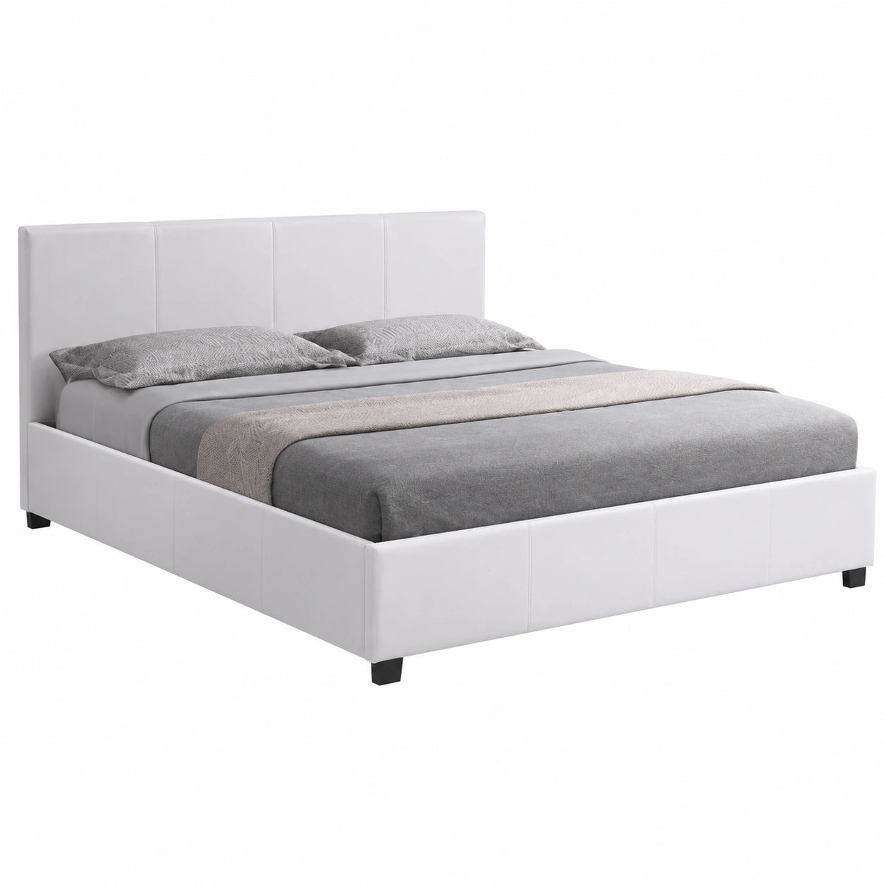 Letto Matrimoniale con Contenitore Carla, 160x200 cm, Colore Bianco