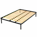 Struttura Letto Matrimoniale 160x190 cm con Doghe in Legno e Telaio in Acciaio - Ortopedica