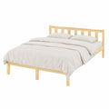 Letto in Legno Massiccio con Testiera, Rete a Doghe 160x200 cm, Ideale per Camera da Letto e Ospiti