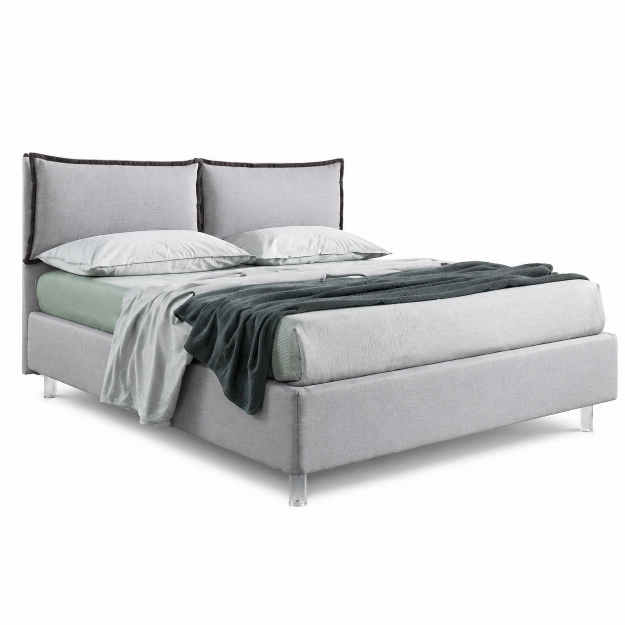 Letto Matrimoniale Contenitore 160x190 con Rivestimento Sfoderabile