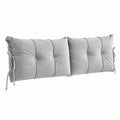 Cuscino Schienale Letto Matrimoniale in Cashmere Lavabile, Imbottito Anticollisione, Copertura per Testiere in Legno/Ferro (180x55x12cm, Grigio)