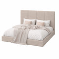 Pannelli Testiera DHOME Imbottiti in Aqualine Beige Antimacchia 180x135 cm per Camera da Letto